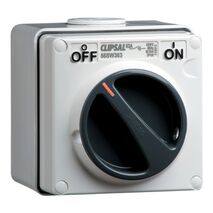 Clipsal - 56 Series, Surface Switch, 1 Gang, 3 Pole, 500VAC, 63A - Resistant White Electric