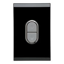 Saturn Series, Flush Switch, 1 Gang, 250V, AC,45A, push-button - Espresso Black
