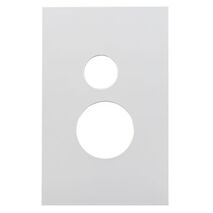 Saturn Zen, Single Power Point Cover, Horizontal Mount, Clip-On - Zen White