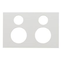 Saturn Zen, Double Power Point Cover, Horizontal Mount, Clip-On - Zen White