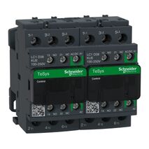 TeSys D, Reversing Contactor, TeSys Deca, 3P(3 NO), AC-3, 0 to 440V, 38A, 100 to 250VAC/DC coil
