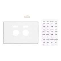 Classic C2000 Series, Switch Plate Cover, 2 Gang, Horizontal Mount, with ID Window - Black