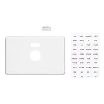 Classic C2000 Series, Switch Plate Cover, 1 Gang, Horizontal Mount, with ID Window - Black