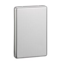 Classic C2000 Series, Switch Plate Cover, Vertical Mount, Blank - Brushed Aluminium