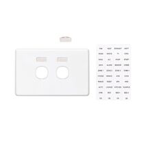 Classic C2000 Series, Switch Grid Plate and Cover, 2 Gang, Horizontal Mount - Black