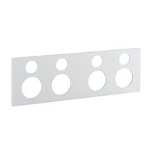 Saturn Zen, Quad Power Point Cover, Horizontal Mount, Clip-On - Zen White