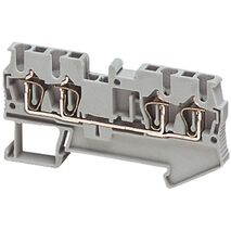 Linergy, Terminal block, Linergy TR, spring type, feed through, 4 points, 2.5mm², grey, set of 50