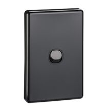 Classic C2000 Series, Flush Switch, 1 Gang, 250VAC, 10A, Standard, Vertical - Black