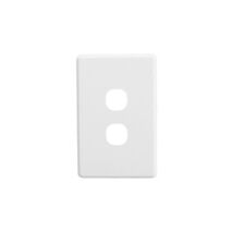 Classic C2000 Series, Switch Plate Cover, 2 Gang - White Electric