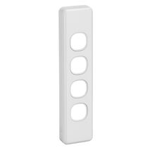 Classic C2000 Series, Switch Grid Plate and Cover, 4 Gang, Architrave - White Electric