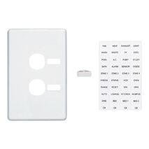 Classic C2000 Series, Switch Plate Cover, 2 Gang, Vertical Mount, with ID Window - White Electric