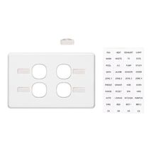 Classic C2000 Series, Switch Grid Plate and Cover, 4 Gang, Less Mechanism, Horizontal Mount - White Electric