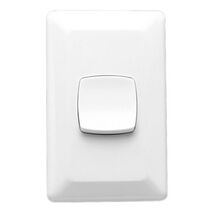 Prestige Series, Flush Switch, 1 Gang, 250VAC, 15A, Standard, Vertical - White Electric