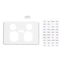 Classic C2000 Series, Socket Outlet Cover Plate, Horizontal Mount for Twin Switched Socket - White Electric