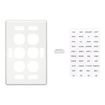 Classic C2000 Series, Switch Plate Cover, 6 Gang, Vertical Mount, with ID Window - White Electric