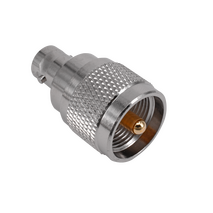 Hills Antenna UHF/PL-259 Male to BNC Female Adaptor - Nickel Plated Body - BC85312
