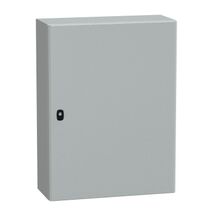 Spacial S3D, Wall mounted steel enclosure, plain door, with mounting plate, 800x600x250mm, IP66, IK10