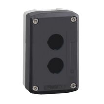 Harmony XALD XALK, Empty enclosure, plastic, dark grey lid, for push-button 22mm, 2 cut outs