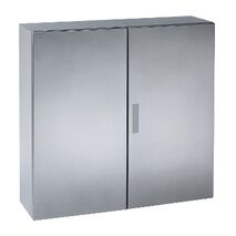 Spacial S3X, Wall mounted enclosure, stainless steel 316L,double plain door, 1000x1000x300mm, IP55