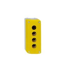 Harmony XALD XALK, Empty control station, plastic, yellow, 4 cut-outs, unmarked