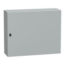 Spacial S3D, Wall mounted steel enclosure, plain door, with mounting plate, 800x1000x300mm, IP66, IK10