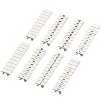 Linergy, Marking strip, Linergy TR, clip in type, 5mm, printed characters 1 to 10, printed horizontal, white, Set of 10