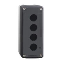 Harmony XALD XALK, Empty control station, plastic, dark grey lid, light grey base, 4 cut out