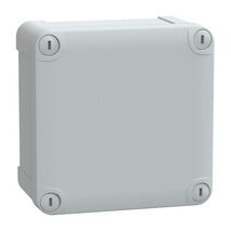 Thalassa, ABS box, IP66 IK07 RAL7035 Int.H105W105D55 Ext.H116W116D62 Opaque cover H10