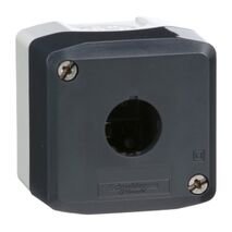 Harmony XALD XALK, Empty enclosure, plastic, dark grey lid, for push-button 22mm, 1 cut out