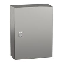 Spacial S3X, Wall mounted enclosure, stainless steel 304L, plain door, 400x300x150mm, IP66