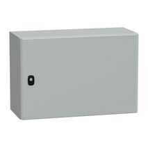 Spacial S3D, Wall mounted steel enclosure, plain door, with mounting plate, 400x600x250mm, IP66, IK10
