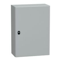 Spacial S3D, Wall mounted steel enclosure, plain door, with mounting plate, 700x500x250mm, IP66, IK10