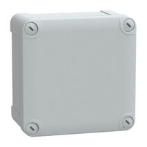Thalassa, PC box, IP66 IK08 RAL7035 Int.H105W105D55 Ext.H116W116D62 opaque PC cover H10