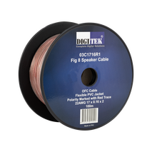 Digitek 17 Strand/0.16mm Clear Jacket Speaker Cable 100m Reel - AWG22 - 03C1716R1