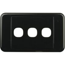 Digitek 3 Gang Wallplate (No Mech) - Black - 05DWP03BK