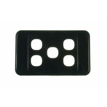 Digitek 5 Gang Wallplate (No Mech) - Black - 05DWP05BK