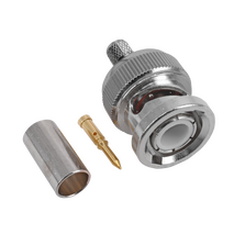 Hills Antenna BNC Connector Male Crimp for RG-58 Mini Cable - Nickel Plated Body - BC85282