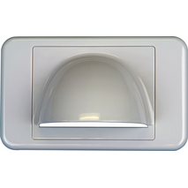 Digitek Media Style Wallplate (Bullnose) - White - 05DWPM