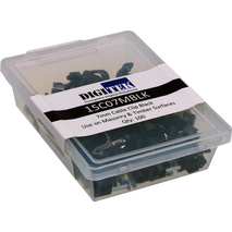 Digitek 7mm Cable Clip 100 Pack - Black - 15C07MBLK
