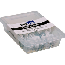 Digitek 7mm Cable Clip 100 Pack - White - 15C07MWH