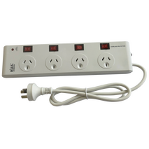 Hills Antenna 4 Way Powerboard with Individual Power Switches - White - 09HPB-4-IS/WHT