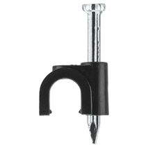 Hills Antenna BC86810 6mm Plastic Cable Clips in Black. Bag of 100-Pack. - BC86810