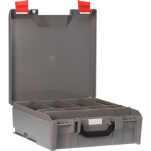 StorageTek Case Large ABS Lid c/w dividers-Grey - 33STL-GY