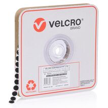 VELCRO VELCOINS, 16mm LOOP BLACK [1200] DOTS ON ROLL