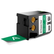 VINYL TAPE, ALL PURPOSE WHITE ON GREEN, 41mm x 7m