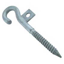 SCREW HOOK, CLOSED EYE WITH EARTH TAG, M12 x 150mm