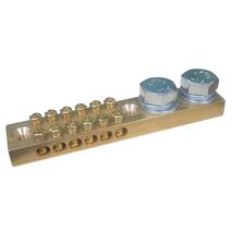 EARTH N/BAR 6 WAY 2xM10 STUDS, 2 SCREW/ TUNNEL NUMBERED 165A