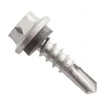 SCREW, METAL TEK 14G x 25mm HEX HEAD WITH SEAL CL4 [100]