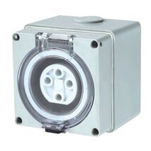 FIXED SOCKET, 5 PIN 32A, ROUND IP66 SERIES