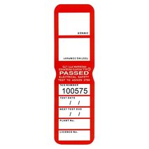 TEST TAGS, H/DUTY RECT RED (DEC~FEB) [100]